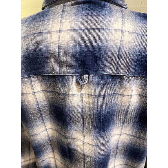 dā-sh Blue White Plaid Flannel Shirt M (est.) - Picture 7 of 9